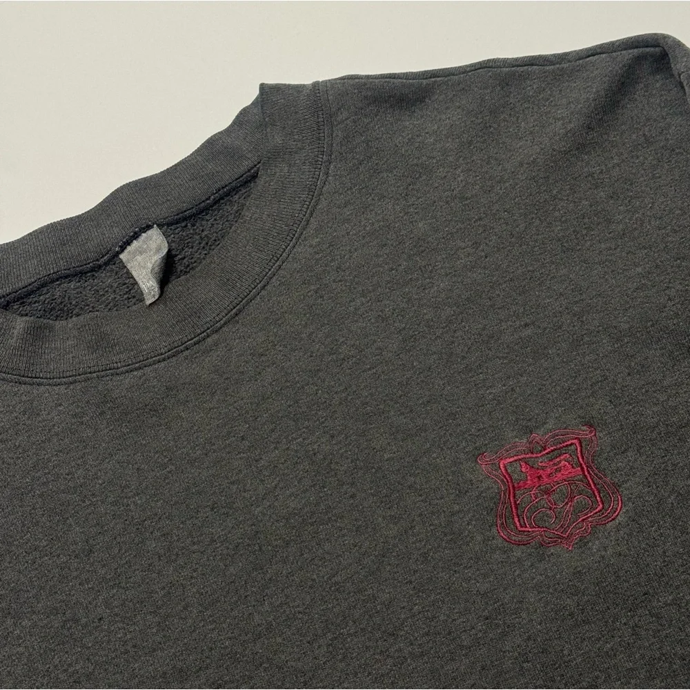Vintage 90’s Embroidered Grey Charcoal Sweatshirt